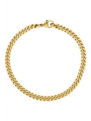 JuwelmaLux Panzerarmband "Armband Gold Panzerkette 21 cm" (1-tlg), Unisex Armband Gelbgold 333/000, inkl. Schmuckschachtel