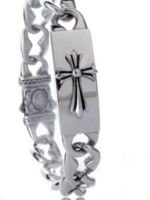 Karisma Edelstahlarmband "Karisma Männer Armband Edelstahl 316L Lilien Kreuz Geschwärzt -BYE423 - 21.0 Zentimeter"