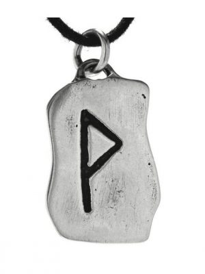 Kiss of Leather Kettenanhänger "Rune Wunjo 925 Sterling Silber Buchstabe W"