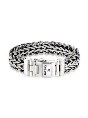 Kuzzoi Armband "Herren Panzerarmband Gliederkette 925er Silber"