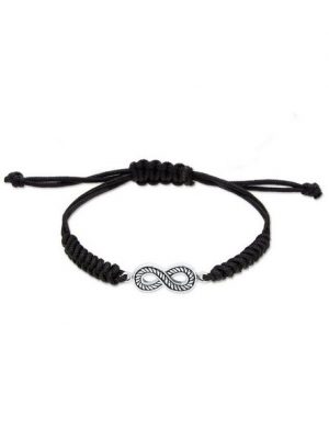 Kuzzoi Armband "Herren mit Infinity Symbol Oxidiert 925 Silber"