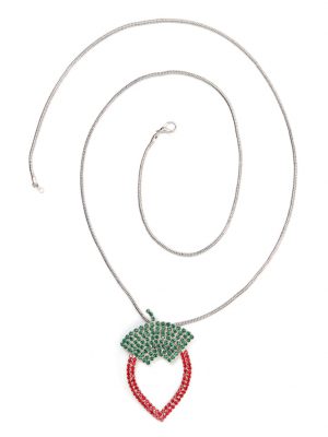 Lange Kette Erdbeere Collezione Alessandro Rot