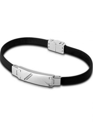 Lotus Style Edelstahlarmband "JLS1037-2-1 Lotus Style Armband schwarz silber" (Armband), Armbänder für Herren Edelstahl (Stainless Steel)