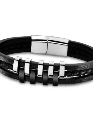 Lotus Style Edelstahlarmband "JLS1838-2-1 Lotus Style Armband schwarz LS1838-2/1" (Armband), Armbänder für Herren Edelstahl (Stainless Steel)