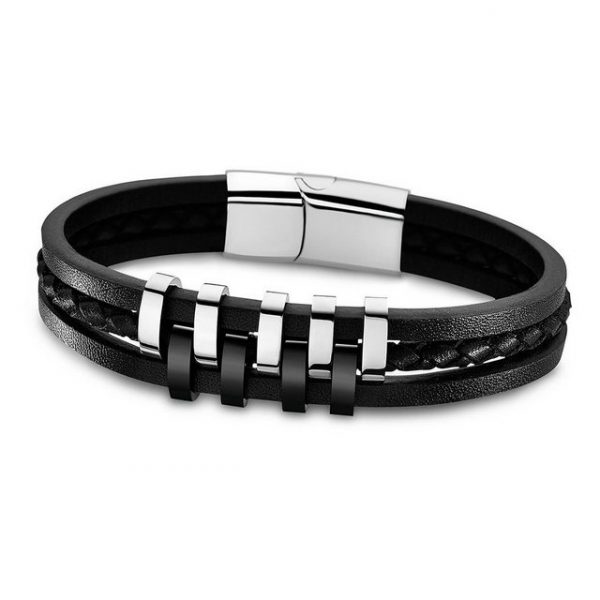 Lotus Style Edelstahlarmband "JLS1838-2-1 Lotus Style Armband schwarz LS1838-2/1" (Armband), Armbänder für Herren Edelstahl (Stainless Steel)