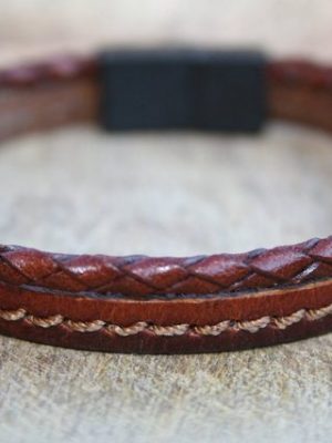 NAHLE Lederarmband "Herren Leder Armband" (1-tlg), aus Echtleder - mit Magnetverschluss für ein bequemes und sicheres verschließen