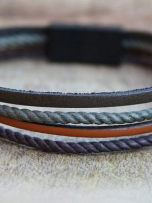 NAHLE Lederarmband "Herren Leder Armband" (1-tlg), aus Echtleder - mit Magnetverschluss für ein bequemes und sicheres verschließen