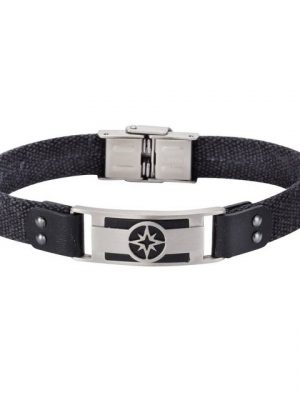 NOX Armband "Textilband Edelstahl"