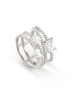 Nomination Ring - 51 925 Silber vergoldet, Zirkonia gold