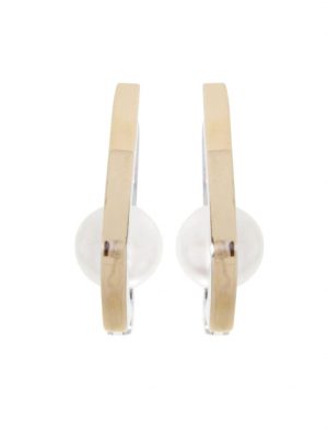 Ohrbouton - Sunny Exklusiv - Silber 925/000 & Gold 585/000 - Zuchtperle OSTSEE-SCHMUCK Silber