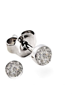 Ohrstecker 333/- Gold Brillant weiß Brillant 0,4cm Glänzend 0,12ct. Diamonds by Ellen K. Weiß