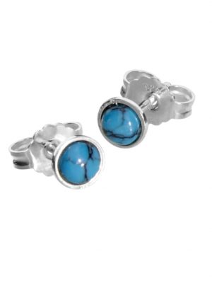 Ohrstecker - Classic 4 mm - Silber 925/000 - Türkis OSTSEE-SCHMUCK Silber