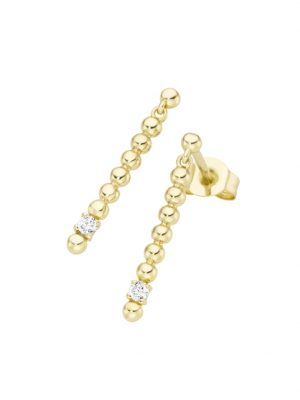 Ohrstecker aus Kugeln mit Brillanten, Gold 585 Luigi Merano Gold
