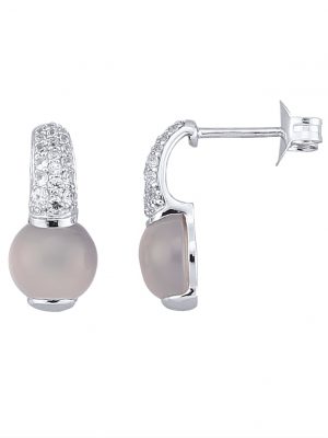 Ohrstecker mit Chalcedonen Jamelli Blau