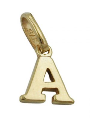 Paolo Renzo Buchstabenanhänger "A-Z in 375er Gold (9 Karat)", glänzende Buchstaben Anhänger aus Gold für Damen und Herren