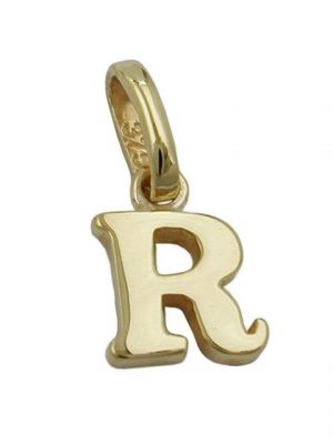 Paolo Renzo Buchstabenanhänger "A-Z in 375er Gold (9 Karat)", glänzende Buchstaben Anhänger aus Gold für Damen und Herren