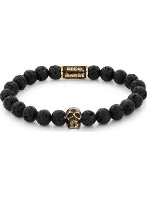 Rebel & Rose Edelstahlarmband "Rebel & Rose Unisex-Armband Edelstahl Labradorit", Modern