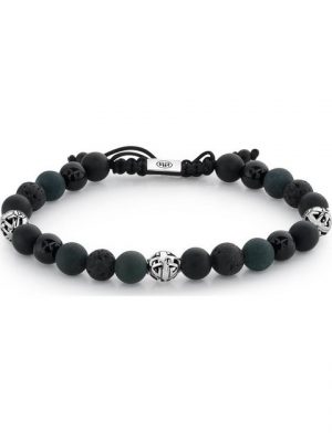 Rebel & Rose Edelstahlarmband "Rebel & Rose Unisex-Armband Edelstahl Onyx", Modern