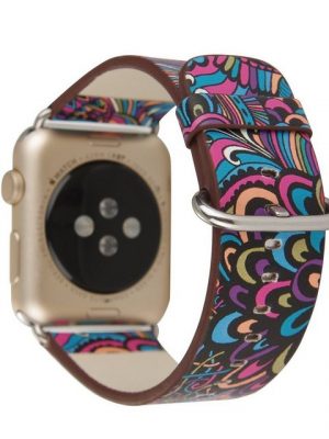 Resik Smartwatch-Armband "Armband, Uhrenarmband, für Apple iWatch, Leder Buntes 38 mm 40 mm 41mm 42mm 44mm 45mm für Damen und Herren, modisch, handgefertigt, kompatibel mit Apple iwatch 7/6/SE/5/4/3/2/1"