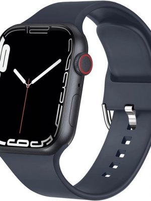 Resik Smartwatch-Armband "Kompatibel mit Apple Watch Bändern, 41 mm, 40 mm, 38 mm, weiches Silikon, Sport-Armbänder mit klassischem Verschluss für iWatch Serie SE 7, 6, 5, 4, 3, 2, 1, für Damen und Herren,38/40/41 mm( Blau-grau) (Smartwatch nicht enthalten)"