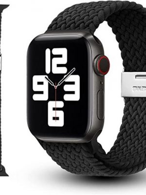 Resik Uhrenarmband "Dehnbares Handgelenk und Apple Watch Armband für Damen/Herren, elastisches verstellbares Nylon Ersatzband für Apple Watch SE, iWatch Serie 7/6/5/4/3/2/1"