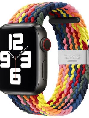 Resik Uhrenarmband "Dehnbares Handgelenk und Apple Watch Armband für Damen/Herren, elastisches verstellbares Nylon Ersatzband für Apple Watch SE, iWatch Serie 7/6/5/4/3/2/1"