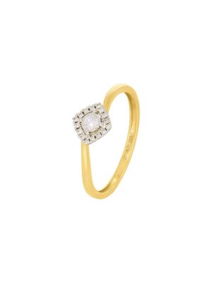 Ring 585/- Gold Brillant weiß Brillant Glänzend 0,13ct. Diamonds by Ellen K. Weiß