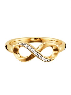 Ring 925/- Sterling Silber Topas weiß Glänzend 0,32ct CAI Gelb