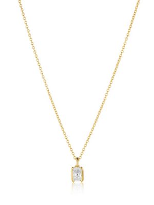 SIF Jakobs Halskette - ROCCANOVA PICCOLO - SJ-N42260-CZ-YG 925 Silber vergoldet, Zirkonia gold