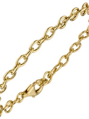 SIGO Rundankerarmband 925 Sterling Silber gold vergoldet 19 cm Armband Ankerarmband