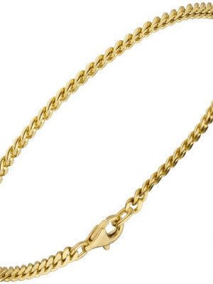 Schmuck Krone Armband "3,5mm Goldarmband Panzer Armband 333 Gold Gelbgold Unisex 21cm"
