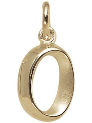 Schmuck Krone Kettenanhänger "Anhänger Buchstabe O 375 Gold Gelbgold 14,9x9,1mm Halsschmuck Buchstabenanhänger"