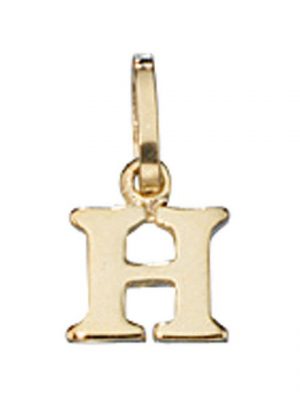 Schmuck Krone Kettenanhänger "Buchstabe " H " Ketten Anhänger Goldanhänger 333 Gold Einhänger Unisex"