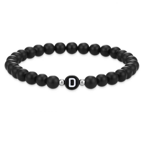 Soul Club Armband "Armschmuck aus Achat, in schwarz", mit Buchstabe