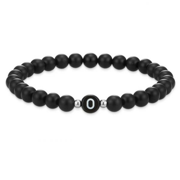 Soul Club Armband "Armschmuck aus Achat, in schwarz", mit Buchstabe