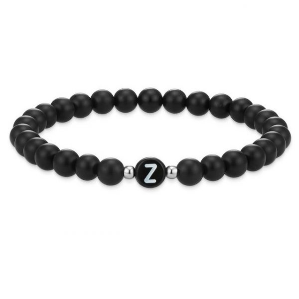 Soul Club Armband "Armschmuck aus Achat, in schwarz", mit Buchstabe