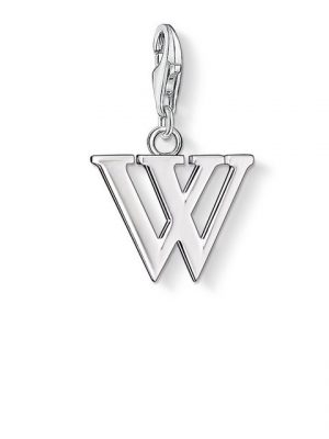 THOMAS SABO Charm-Einhänger "0197-001-12 Charm-Anhänger Buchstabe W Sterling-Silber"