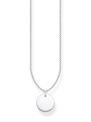 THOMAS SABO Kette mit Anhänger "KE1958-001-21 Halskette mit Anhänger Damen Coin Rund Sterling-Silber"