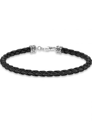 THOMAS SABO Silberarmband "Thomas Sabo Unisex-Armband 925er Silber, Leder"