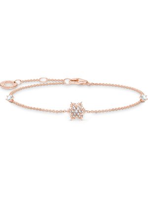Thomas Sabo Armband - Schneeflocke - A2082-416-14-L19V 925 Silber vergoldet, Zirkonia rosegold