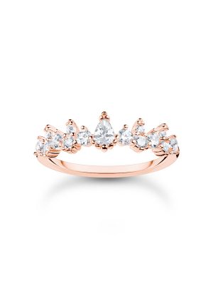 Thomas Sabo Ring - 58 750 Gold, 925 Silber, Zirkonia rosegold