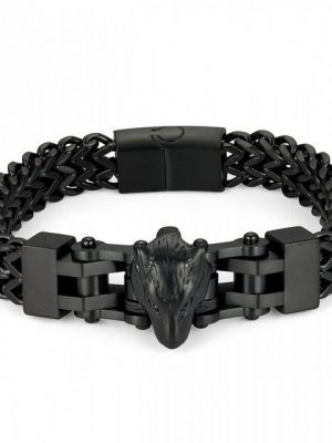 Tribal Spirit Steel Armband "Herren Panzerarmband Wolf"