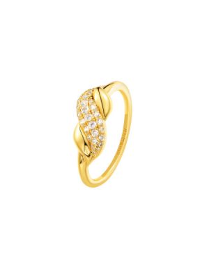 XENOX Ring - Twinkle - XS91325G/54 925 Silber vergoldet, Zirkonia gold
