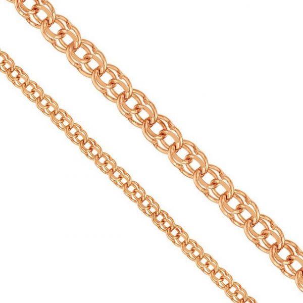 Zolotoy Armband "Garibaldi 585 Rotgold Handgefertigt ARM426-450 Anfertigung Bismarck Muster" (1-tlg., inklusive), Goldschmuck für Damen & Herren