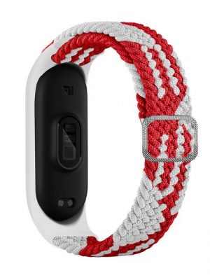 cofi1453 Armband "Strap Stoff Ersatzarmband kompatibel mit Xiaomi Mi Band 6 / 5 / 4 / 3 geflochtenes Stoffarmband"