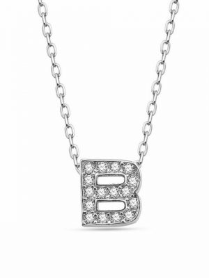 dKeniz Anhänger mit Kette "Buchstabe B 925/- Sterling Silber"