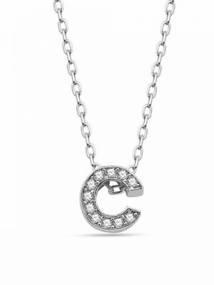 dKeniz Anhänger mit Kette "Buchstabe C 925/- Sterling Silber"