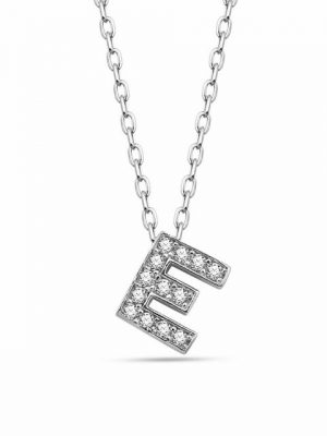 dKeniz Anhänger mit Kette "Buchstabe E 925/- Sterling Silber"