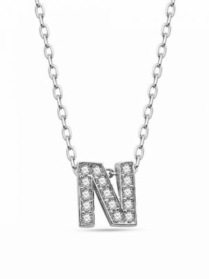 dKeniz Anhänger mit Kette "Buchstabe N 925/- Sterling Silber"