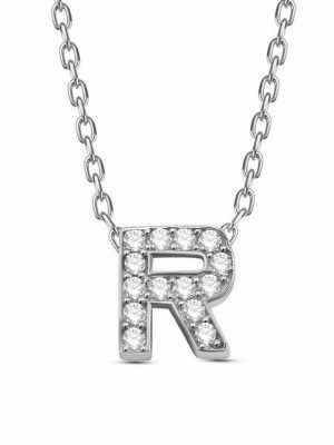 dKeniz Anhänger mit Kette "Buchstabe R 925/- Sterling Silber"